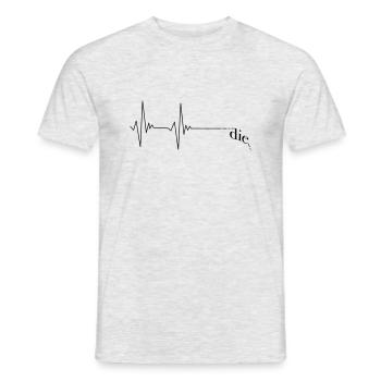 The or live ECG - Men's T-Shirt - heather grey - Front - AI Model Male 178 dark (178cm)