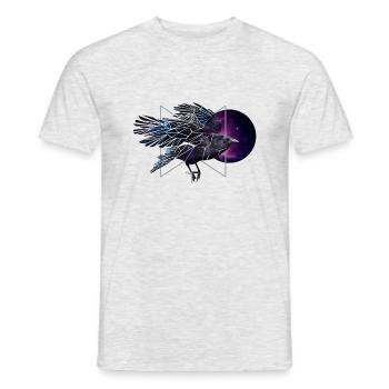 Space Raven - Männer T-Shirt - Grau meliert - Vorne - AI Model Male 178 dark (178cm)