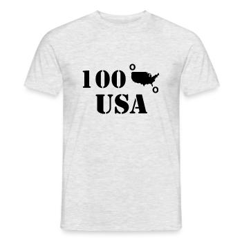 United States - Men's T-Shirt - heather grey - Front - AI Model Male 178 dark (178cm)