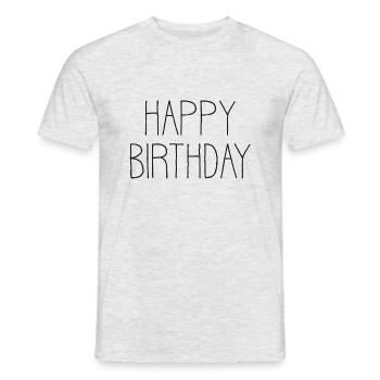 Joyeux anniversaire cadeau d’anniversaire - T-shirt homme - gris chiné - Devant - AI Model Male 178 dark (178cm)
