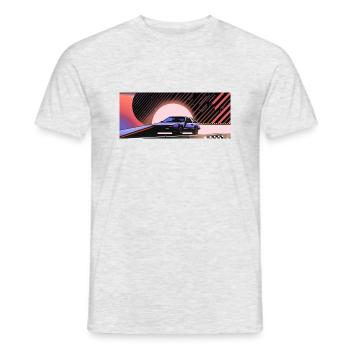 Synthwave sports car car since fiction future - Men's T-Shirt - heather grey - Front - AI Model Male 178 dark (178cm)