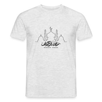 Ramadan Kareem/motif islamique - T-shirt homme - gris chiné - Devant - AI Model Male 178 dark (178cm)