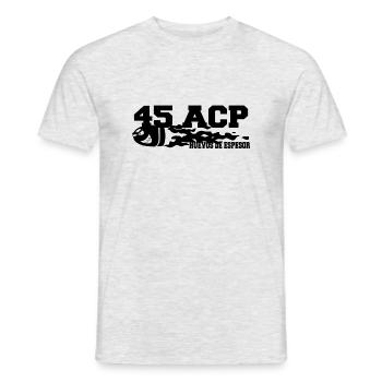 45ACP Motiv 2 - Männer T-Shirt - Grau meliert - Vorne - AI Model Male 178 dark (178cm)