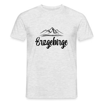 Erzgebirge Berge Heimat - Männer T-Shirt - Grau meliert - Vorne - AI Model Male 178 dark (178cm)