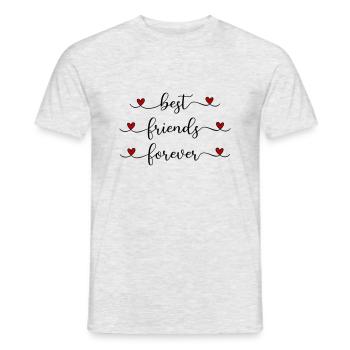 beste Freunde - Männer T-Shirt - Grau meliert - Vorne - AI Model Male 178 dark (178cm)