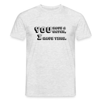 Zeit oder Geld, was ist besser? - Männer T-Shirt - Grau meliert - Vorne - AI Model Male 178 dark (178cm)