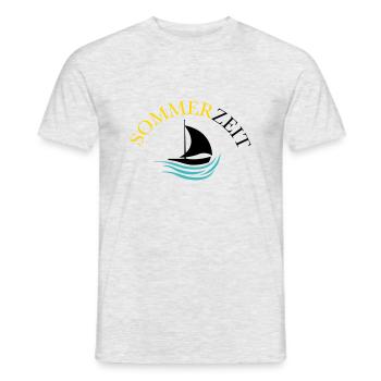 boot sommer - Männer T-Shirt - Grau meliert - Vorne - AI Model Male 178 dark (178cm)