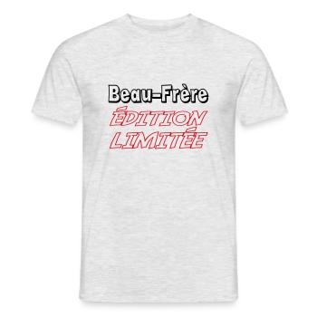 Beau-Frère édition limitée - T-shirt homme - gris chiné - Devant - AI Model Male 178 dark (178cm)