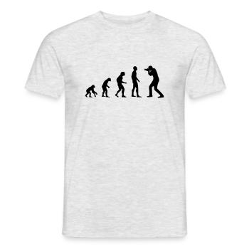 Evolution photographer - Men's T-Shirt - heather grey - Front - AI Model Male 178 dark (178cm)