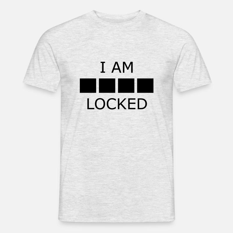 I Am Sher Locked improved - Männer T-Shirt - Grau meliert