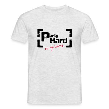 partie dure - T-shirt homme - gris chiné - Devant - AI Model Male 178 dark (178cm)