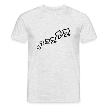 zzz schlafen muede erschoepft schnarchen abend nac - Männer T-Shirt - Grau meliert - Vorne - AI Model Male 178 dark (178cm)