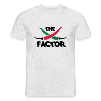 The chilli factor - Männer T-Shirt - Grau meliert - Vorne - AI Model Male 178 dark (178cm)