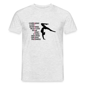 Gymnastics, gymnastics, gymnast - Men's T-Shirt - heather grey - Front - AI Model Male 178 dark (178cm)