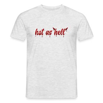 Liquid Text Hot as hell - Men's T-Shirt - heather grey - Front - AI Model Male 178 dark (178cm)