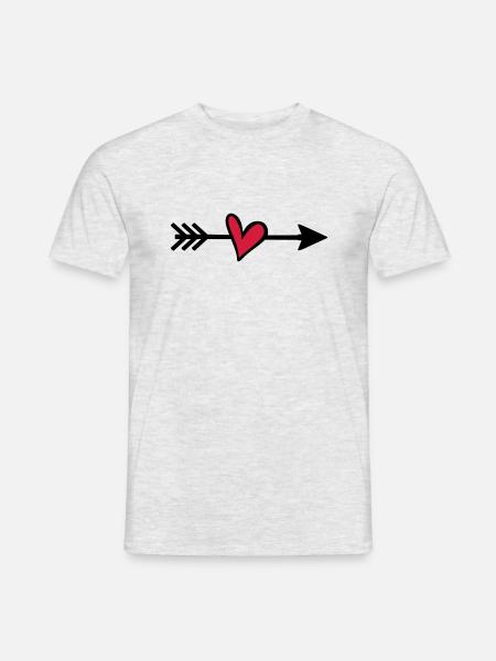 Cupid arrow - Men's T-Shirt - heather grey