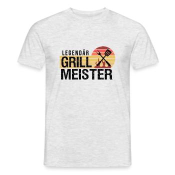 Grillmeister - Männer T-Shirt - Grau meliert - Vorne - AI Model Male 178 dark (178cm)