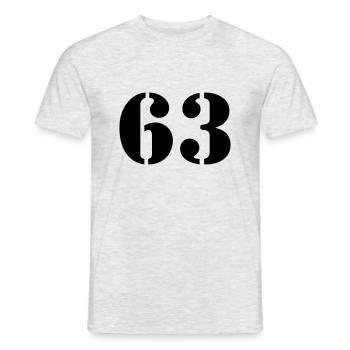 63 - Männer T-Shirt - Grau meliert - Vorne - AI Model Male 178 dark (178cm)