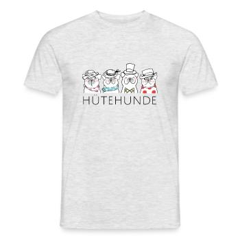 Hütehunde4 - Männer T-Shirt - Grau meliert - Vorne - AI Model Male 178 dark (178cm)