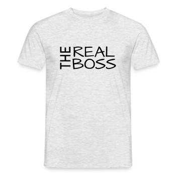 the real boss - Men's T-Shirt - heather grey - Front - AI Model Male 178 dark (178cm)