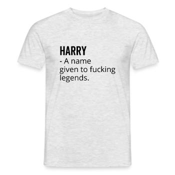 Harry un nom donné à Fucking Legends - T-shirt homme - gris chiné - Devant - AI Model Male 178 dark (178cm)