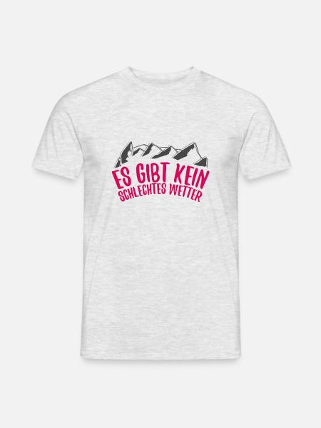 Berge & schlechtes Wetter - Männer T-Shirt - Grau meliert