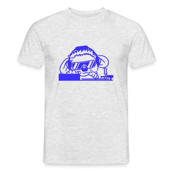 Lustiger Cooler DJ Igel Mischpult Party Musik Spaß - Männer T-Shirt - Grau meliert - Vorne - AI Model Male 178 dark (178cm)