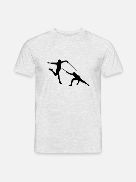 Fechten - Männer T-Shirt - Grau meliert