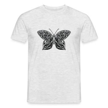 Schmetterling - Männer T-Shirt - Grau meliert - Vorne - AI Model Male 178 dark (178cm)