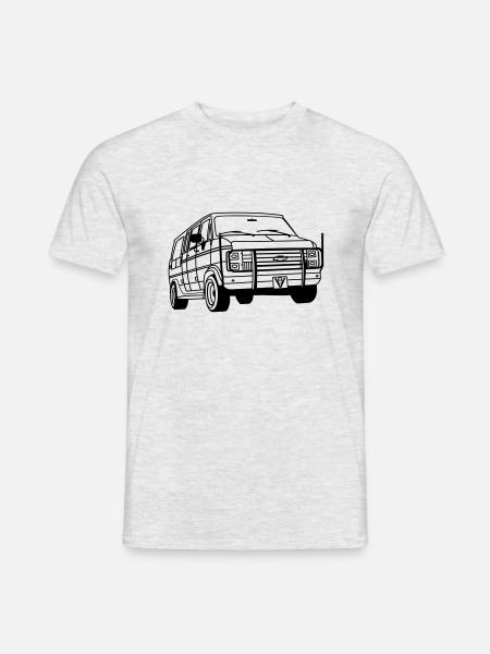 ChevyVan01_1 - Männer T-Shirt - Grau meliert
