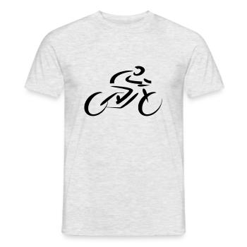 Radsport - Männer T-Shirt - Grau meliert - Vorne - AI Model Male 178 dark (178cm)