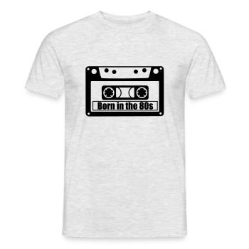 born in the 80s - Men's T-Shirt - heather grey - Front - AI Model Male 178 dark (178cm)