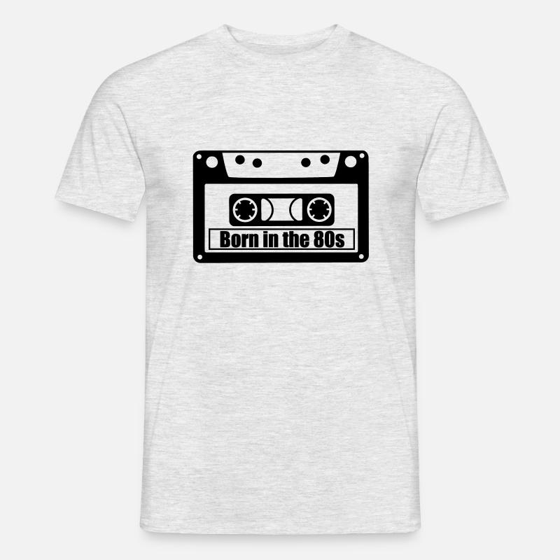 born in the 80s - Männer T-Shirt - Grau meliert