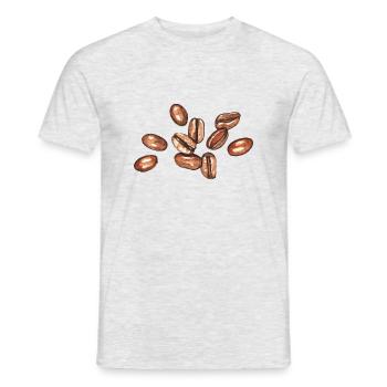 coffee beans - Men's T-Shirt - heather grey - Front - AI Model Male 178 dark (178cm)