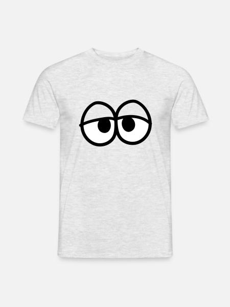 eyes face funny comic cartoon clipart head tr - Men's T-Shirt - heather grey