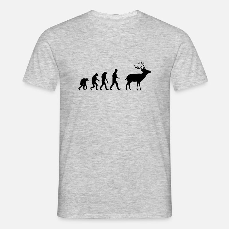 deer evolution - Men's T-Shirt - heather grey