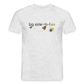 Big Sister To Bee.. - Men's T-Shirt - heather grey - Front - AI Model Male 178 dark (178cm)