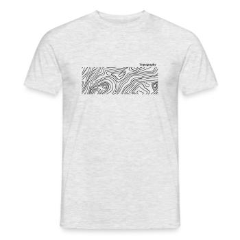 Topography - Men's T-Shirt - heather grey - Front - AI Model Male 178 dark (178cm)