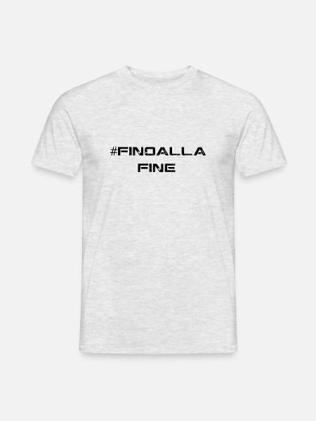 Fino Alla Fine Juve - Männer T-Shirt - Grau meliert
