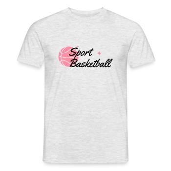 Basketball - T-shirt homme - gris chiné - Devant - AI Model Male 178 dark (178cm)