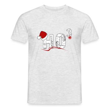 HO HO HO - Männer T-Shirt - Grau meliert - Vorne - AI Model Male 178 dark (178cm)