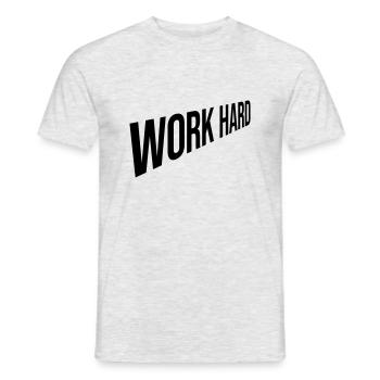 Concevoir travailler dur - T-shirt homme - gris chiné - Devant - AI Model Male 178 dark (178cm)