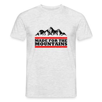 Made for the Mountains. Wanderung Wandern Design - Männer T-Shirt - Grau meliert - Vorne - AI Model Male 178 dark (178cm)