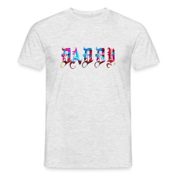 Papa Papa Papa Retro Vintage Tatto - Männer T-Shirt - Grau meliert - Vorne - AI Model Male 178 dark (178cm)