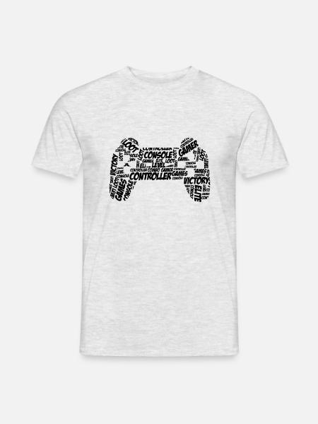 Retro Graphic Gaming Video Game Player Nerd Geek G - Männer T-Shirt - Grau meliert