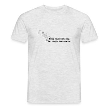 Sylvia Plath - Inhalt - Männer T-Shirt - Grau meliert - Vorne - AI Model Male 178 dark (178cm)
