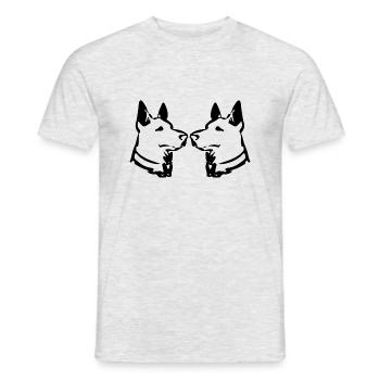 Hund Dog - Men's T-Shirt - heather grey - Front - AI Model Male 178 dark (178cm)
