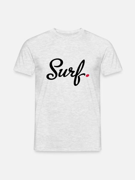 surf - Männer T-Shirt - Grau meliert