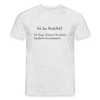 Ich bin Architekt - trage Schwarz - Männer T-Shirt - Grau meliert - Vorne - AI Model Male 178 dark (178cm)