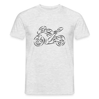 Superbike - Motorrad - Männer T-Shirt - Grau meliert - Vorne - AI Model Male 178 dark (178cm)